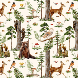 Forest Friends in Cream