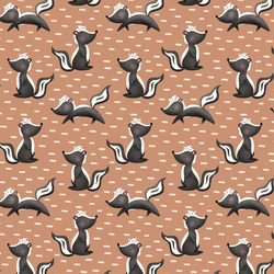 Dashing Skunks in Sand