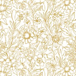 Sketched Garden in Golden Slumber