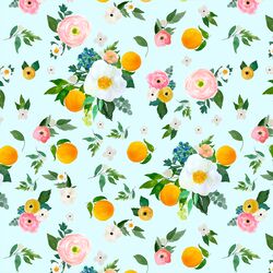 Large Orange Blossoms in Spring Breeze