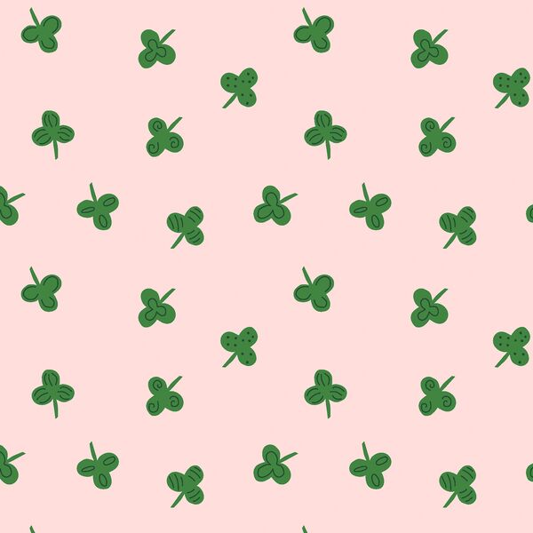 Scattered Clover in Powder Pink