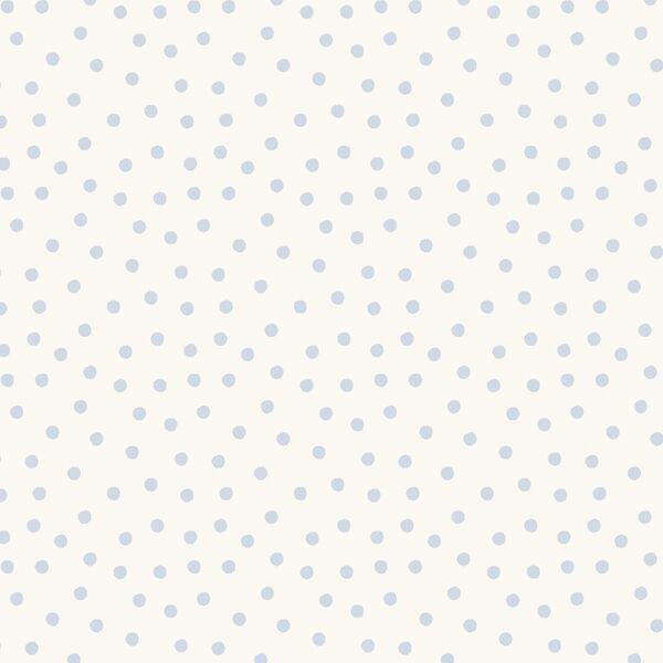 Tossed Polka Dot in Pond Blue on Cream