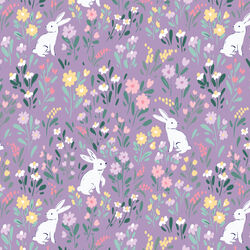 Bunny Meadow in Purple
