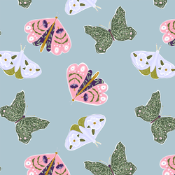 Butterflies in Powder Blue
