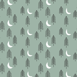 Twilight Trees in Soft Green