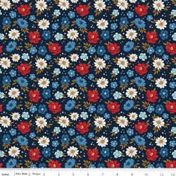 Floral in Navy