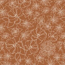 Sketched Floral in Boho Brown