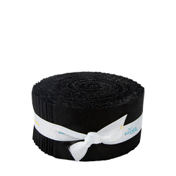 Confetti Cotton 2.5" Strip Roll in Pitch Black