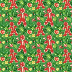 Little Gingerbread Men in Holly