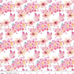 Butterfly Floral in White