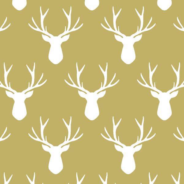 Stag Silhouette in Brass