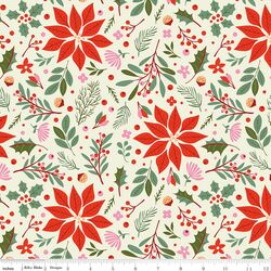 Christmas Floral in Cream