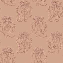 Cowgirl Boot Sketch in Wildflower Pink
