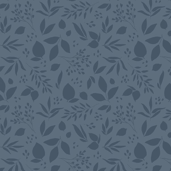 Leaves Silhouette in Light Navy