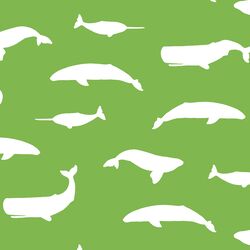 Whale Silhouette in Greenery