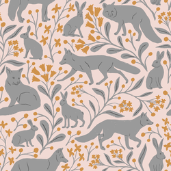 Foxes and Hares in Blue Gray