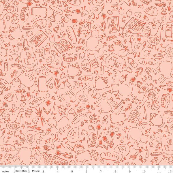 Farm Outlines in Pink