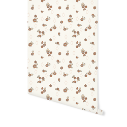 Ditsy Strawberry Flower in Cream