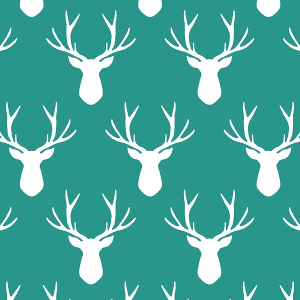 Stag Silhouette in Jade