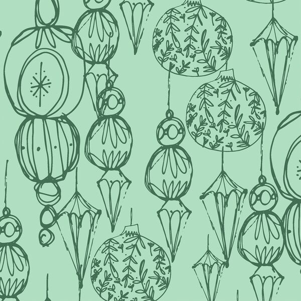 Large Ornaments in Winter Mint