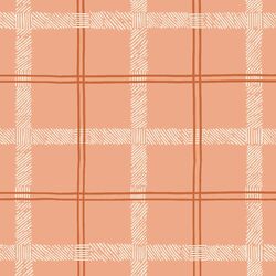 Textured Tartan in Coral Pink