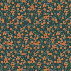 Little Oranges in Dark Teal