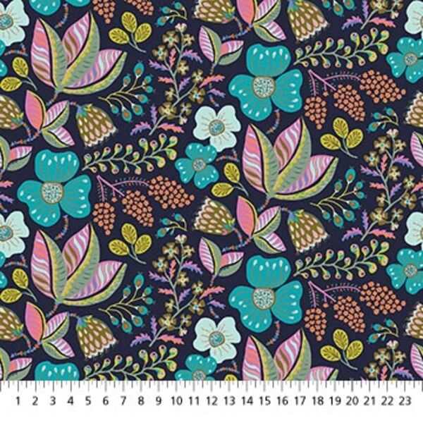Wild Bouquet in Navy