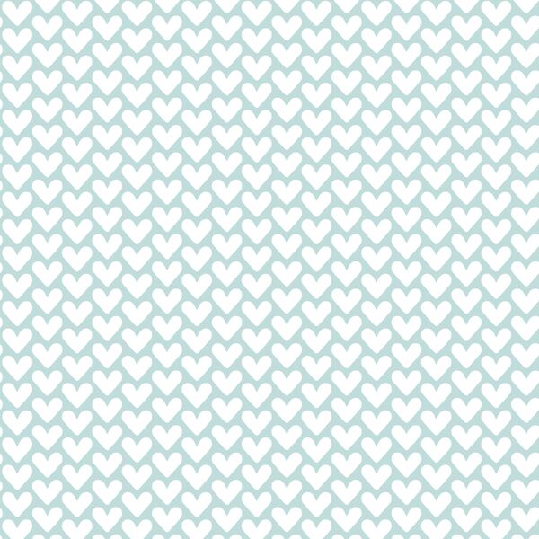 Hearts in Glacier Blue