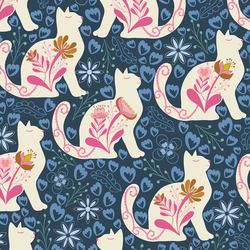 Folksy Meows in Evening