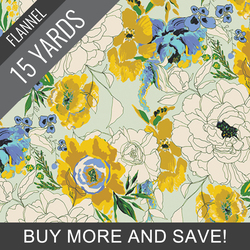 Charlotte's Garden Flannel in Mist - 15 Yard Bolt