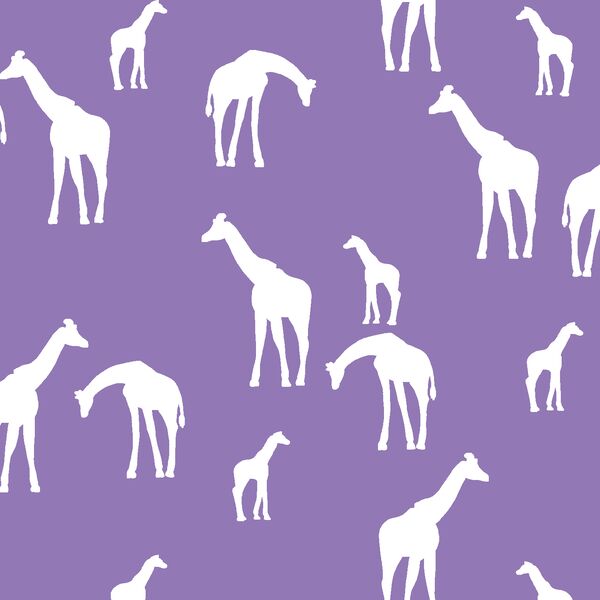 Giraffe Silhouette in Amethyst