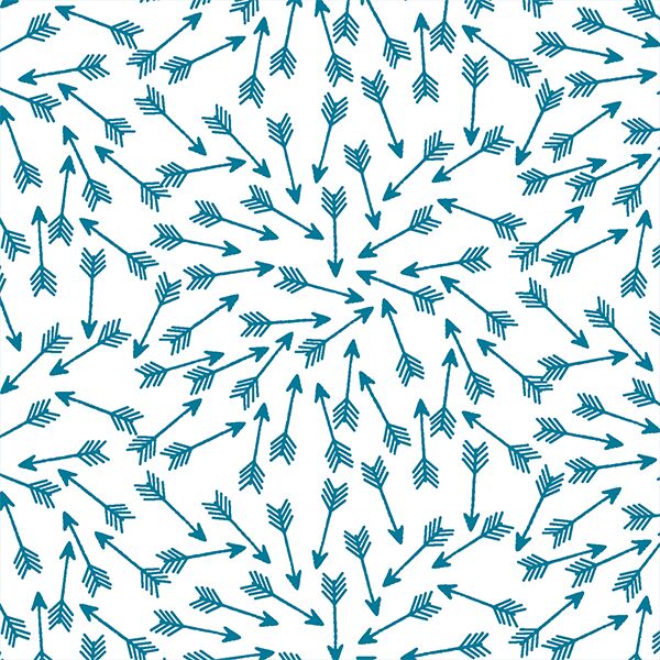 Arrows in Peacock on White