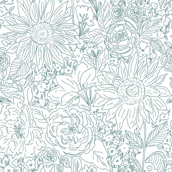 Paperie in Forest Green on White