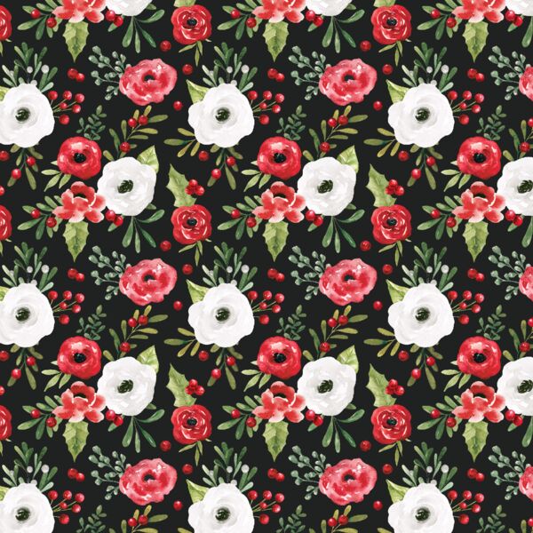 Little Winter Roses in Midnight