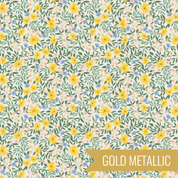 Daisy Fields in Cream Metallic