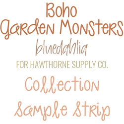 Boho Garden Monsters Sample Strip