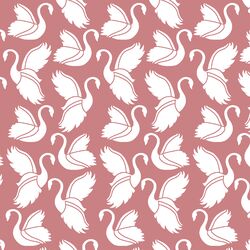 Swan Silhouette in Berry