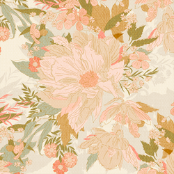 Large Orlando Floral in Light Cream