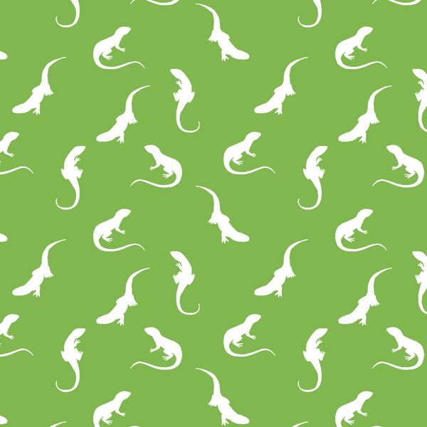 Iguana Silhouette in Greenery