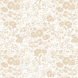 Prairie Silhouette in Soft Oatmeal on White