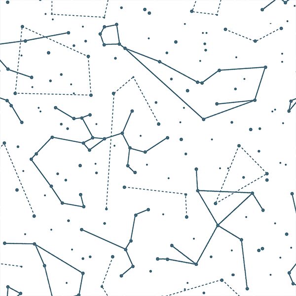 Star Charts in Lake on White