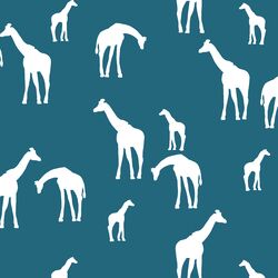Giraffe Silhouette in Topaz