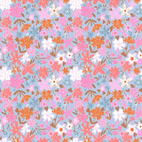 Heavenly Florals in Blue Skies