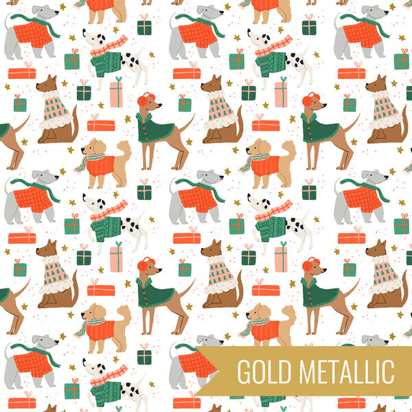 Dapper Dogs in Snow Metallic