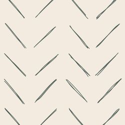 Large Chevron in Dark Duck Green on Egret