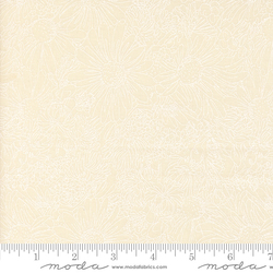 Pen Ink Flowers in Eggshell Cream