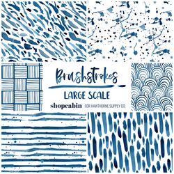 Brushstrokes Fat Quarter Bundle Large Scale
