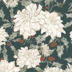 Holly Floral in Blue Spruce
