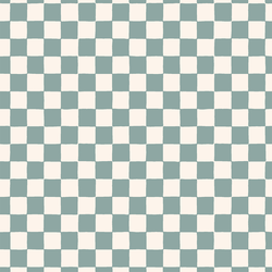 Organic Checkerboard in Dusty Teal