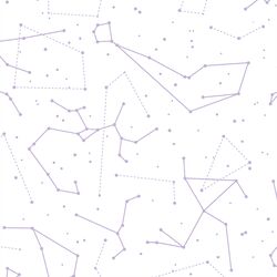 Star Charts in Lilac on White